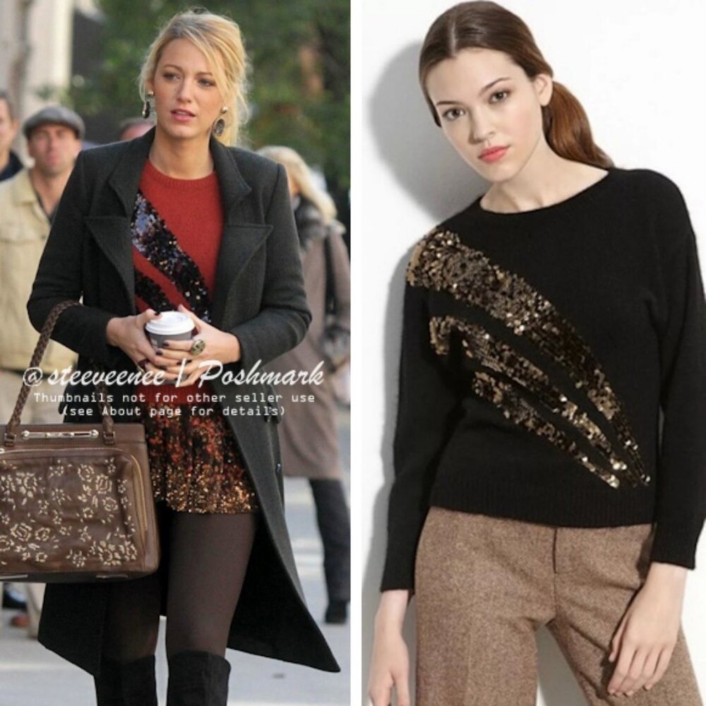 Marc by Marc Jacobs Quad Sequin Sweater ALT ASO Serena Van Der Woodsen